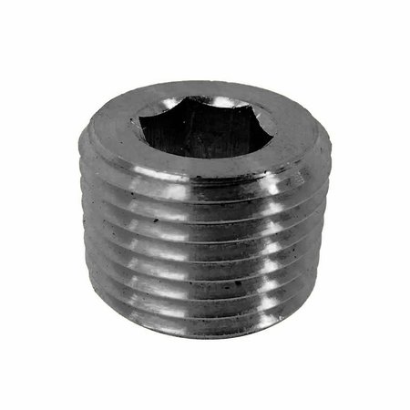 Interstate Pneumatics Steel Hex Headless Plug 1/4 Inch NPT Male FPP42S